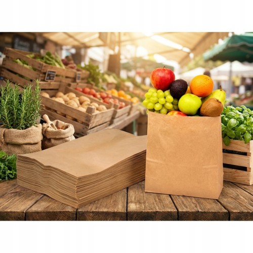 Torebka 120x200 brązowa bez nadruku 35g 1000 szt
