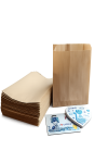 Torebka papierowa mała DIY, na magnesy, biżuteria 100x170 brązowa bez nadruku 35g 1000 szt