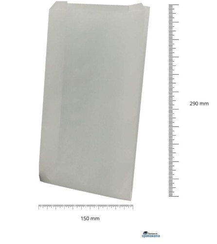 Torebka 150x290 biała bez nadruku 33g 1000 szt