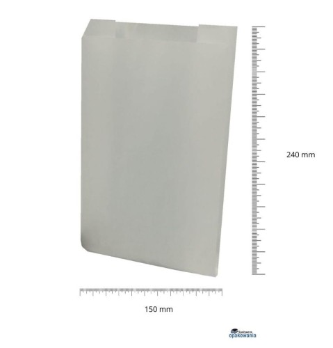 Torebka 150x240 biała bez nadruku 33g 500 szt