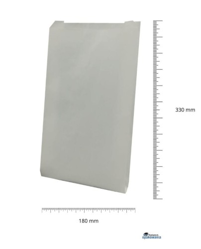 Torebka 180x330 biała bez nadruku 33g 500 szt