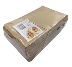Torebka pączki, drożdżówki 150x240 brązowa bez nadruku 35g 500 szt