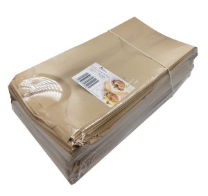 Torebka na chleb 180x330 brązowa bez nadruku 35g 500 szt