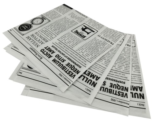 Torebka gastronomiczna 220x240 biała nadruk "Gazeta" 40 g 1000 szt