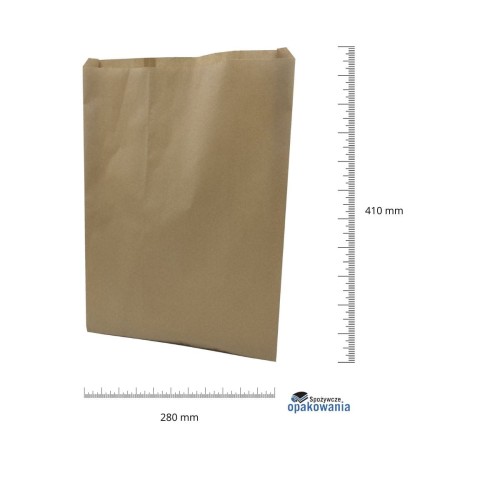 Torebka 280x410 brązowa bez nadruku 38g 1000 szt 