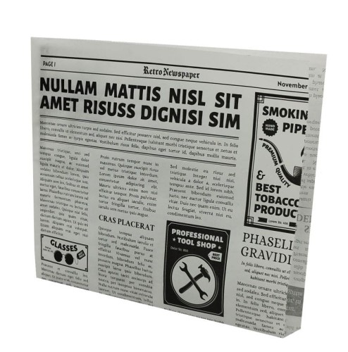 Torebka gastronomiczna 220x240 biała nadruk "Gazeta" 40 g 1000 szt