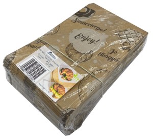 Torebka 150x240 brązowa nadruk "Enjoy" 2 kol. 35g 500 szt