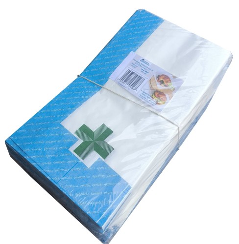 Torebka 180x330 biała nadruk "Apteka" 2 kol. 35g 1000 szt  