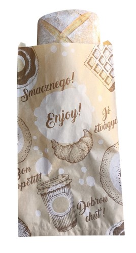 Torebka 180x330 brązowa nadruk "Enjoy" 35g 500 szt 