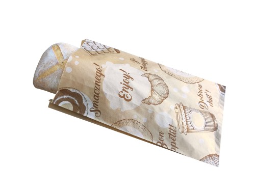Torebka 180x330 brązowa nadruk "Enjoy" 35g 500 szt 