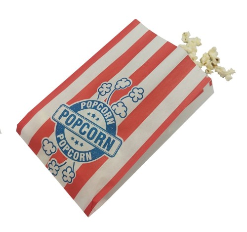 Torebka 180x330 biała nadruk "Popcorn" 2 kol. 35g 200 szt