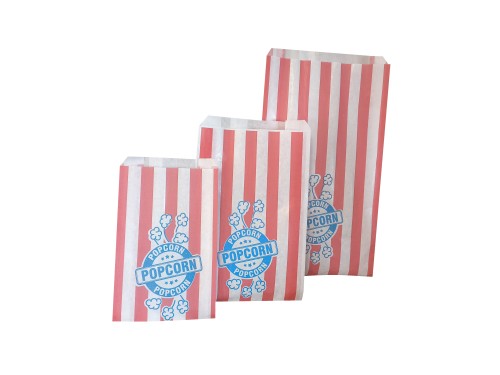 Torebka 180x330 biała nadruk "Popcorn" 2 kol. 35g 200 szt