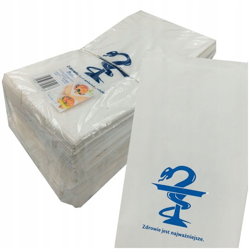 Torebka 180x330 biała nadruk "Apteka" 35g 1000 szt 
