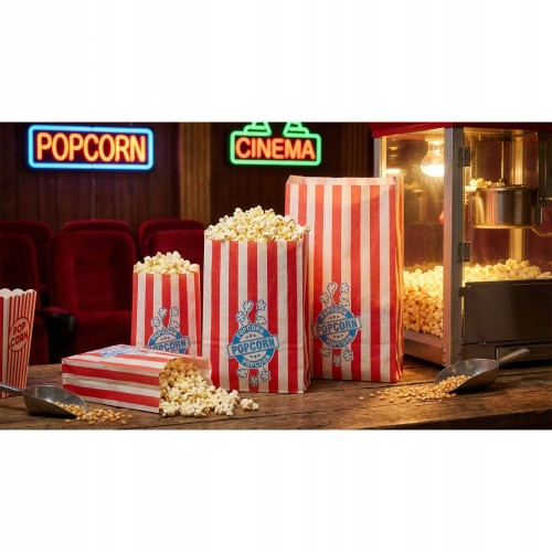 Torebka 120x200 biała nadruk "Popcorn" 2 kol. 35g 200 szt